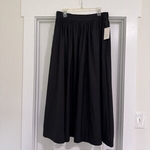 Women's Black Pleated A-Line Maxi Skirt - A New Day Size Large New With Tags